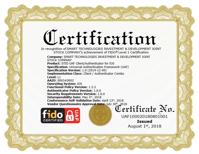 Certified Authenticator Levels - FIDO Alliance